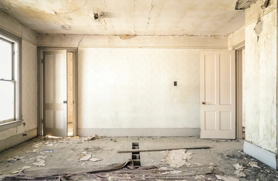 Waste disposal crew managing a cleanout project in South Jordan